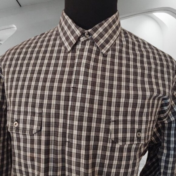 SPRING + MERCER MEN LONG SLEEVE HIDDEN FRONT BUTTONS CASUAL DRESS SHIRT -  XXL - Picture 4 of 7